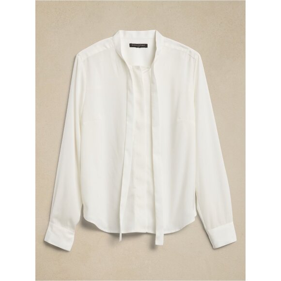 Banana Republic Factory Tie-Front Blouse - Picture 2 of 3